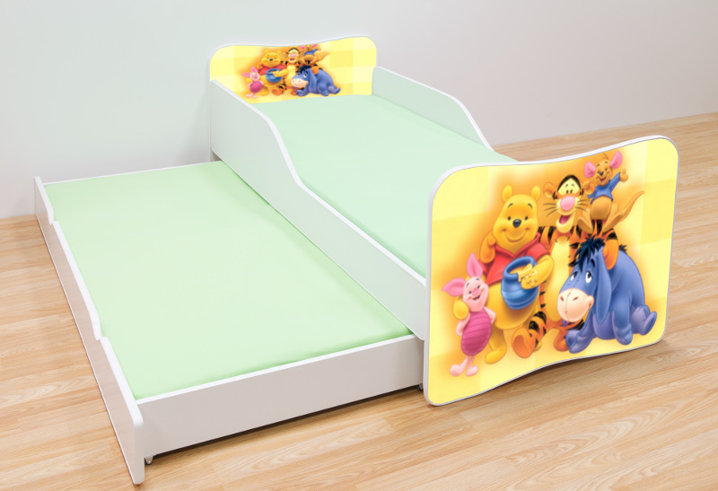 Becks posteľ s výsuvným lôžkom Macko Pu MP